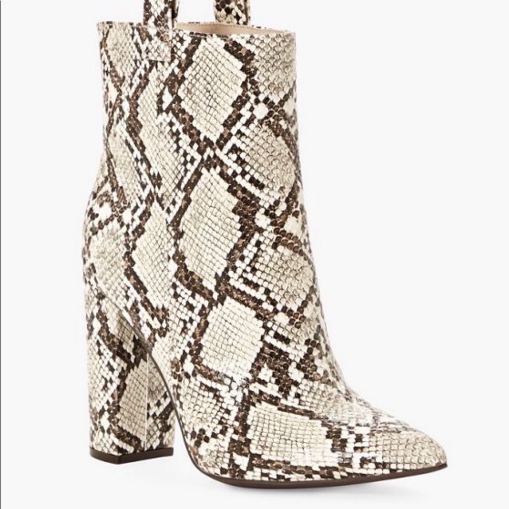 Talia snake skin booties